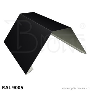 Hřebenáč s ploškou rš 310 - černá RAL9005