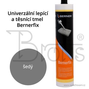 Univerzální lepicí a těsnící tmel Bernerfix šedý - obr. 1