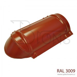 Koncový hřebenáč oblý - červenohnědý RAL 3009 - obr. 1