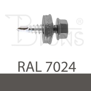 Samovrtný šroub pro spojení plechů 4,8 x 19 grafitově šedý RAL 7024 - obr. 1