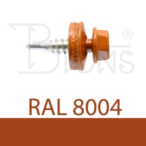 Samovrtný šroub pro spojení plechů 4,8 x 19 cihlově červený RAL 8004 - obr. 1