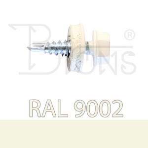 Samovrtný šroub pro spojení plechů 4,8 x 19 šedobílý RAL 9002 - obr. 1
