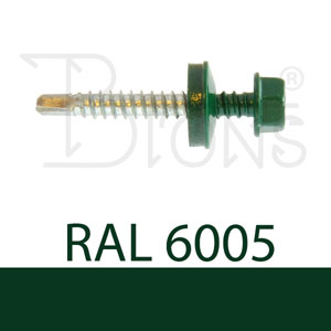 Samovrtný šroub TEX 4,8 x 35 tmavě zelený RAL 6005 - obr. 1