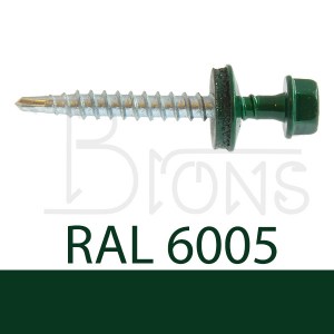 Farmářský šroub TEX • 4,8 x 55 tmavě zelený RAL 6005 - obr. 1
